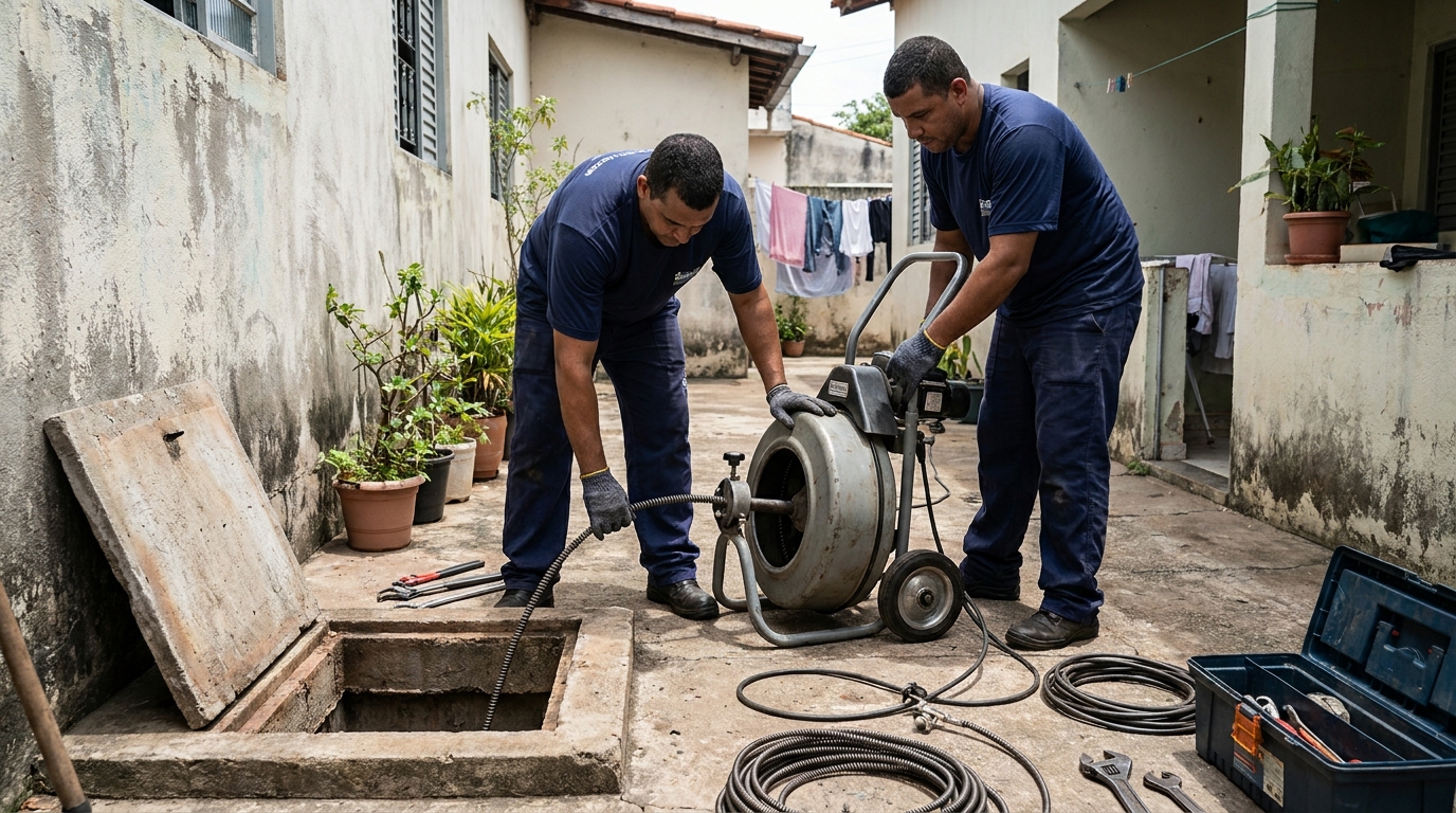 Desentupimento de Coluna Sanitária em Jaboatão dos Guararapes‑PE